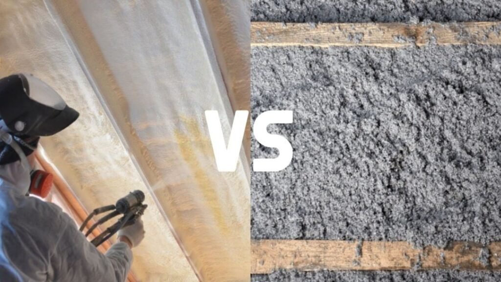 Spray Foam vs. Cellulose​
