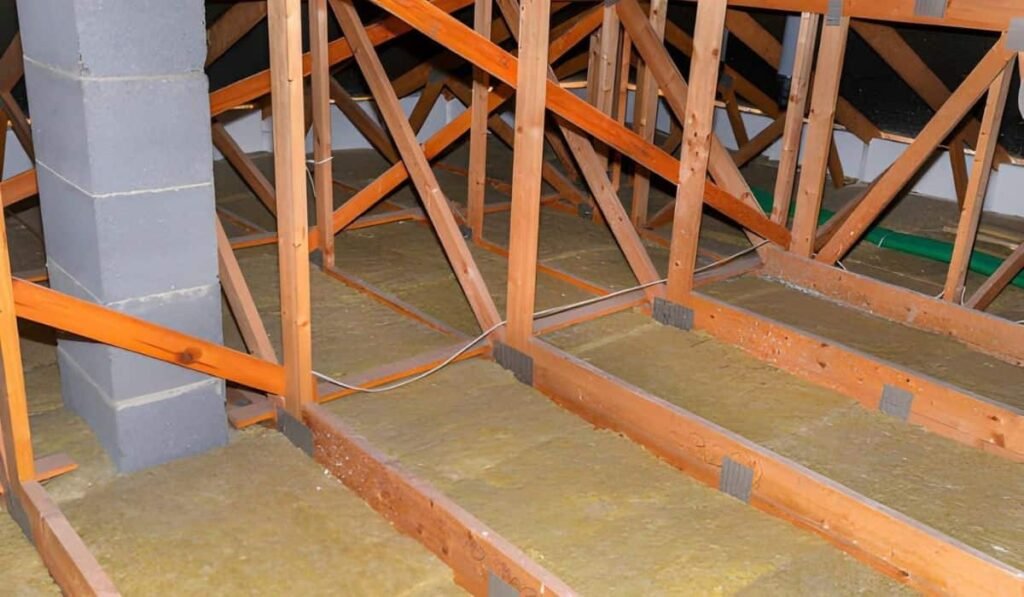 Ceiling and attic floor insulation in Lake County, Nw Indiana