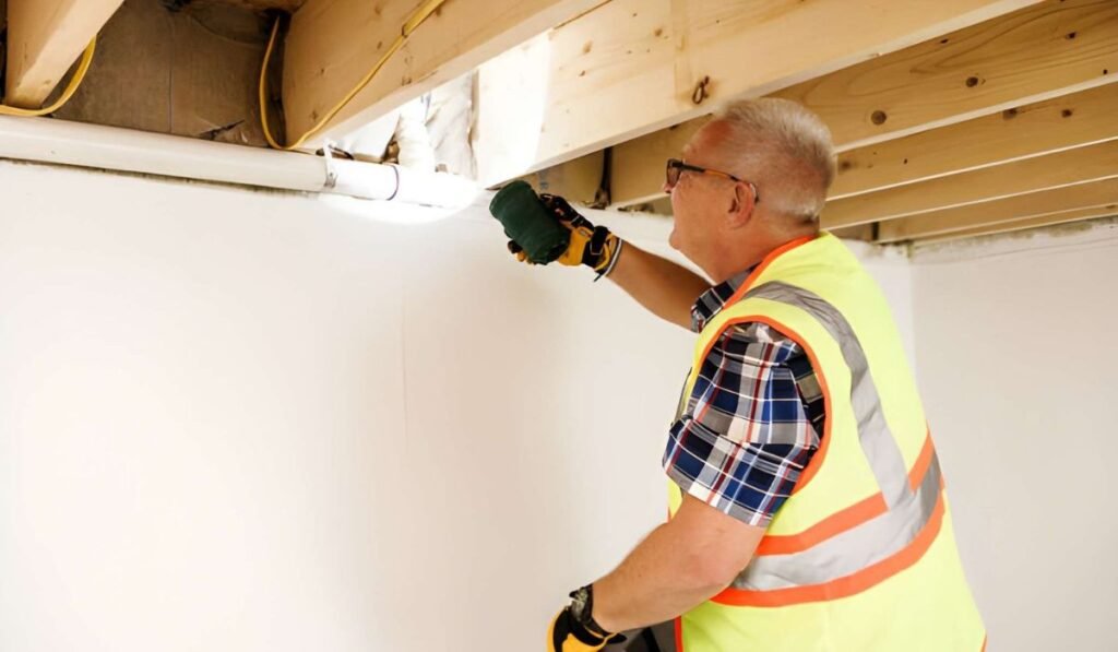 check in pipes and insulation after water damage.